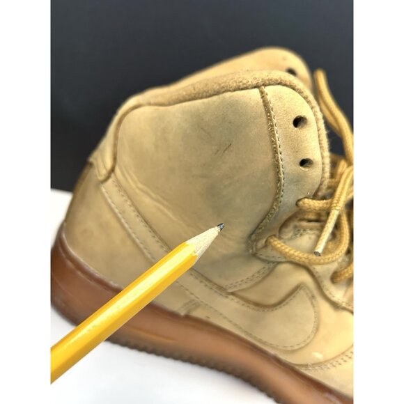 Nike Air Force One High Tops Wheat Sneakers 922066-203 Youth Size 7 - Picture 5 of 16